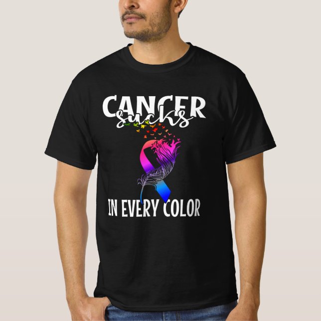 Camiseta Cancer De Sensibilização Do cancer É Uma Droga Em  (Frente)
