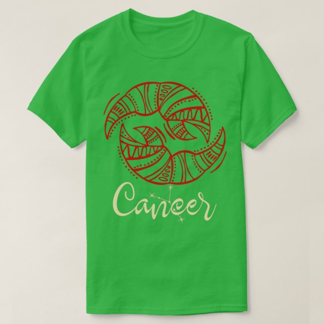 Camiseta Cancer de Sinal Zodiac (Frente do Design)