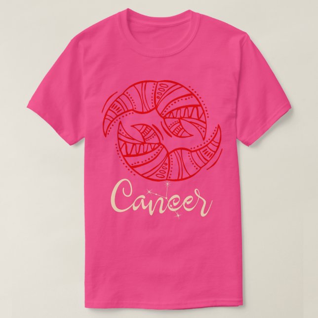 Camiseta Cancer de Sinal Zodiac (Frente do Design)