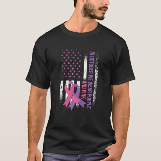 Camiseta Cancer de Sinalizador Americano e Violência Domést (Frente)