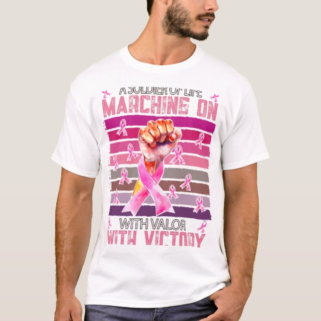 Camiseta Cancer de Sobrevivência dos Sobreviventes da Vida  (Frente)