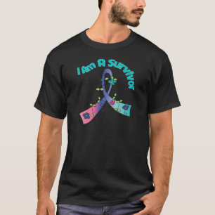 Camiseta Cancer de tiróide eu sou um sobrevivente
