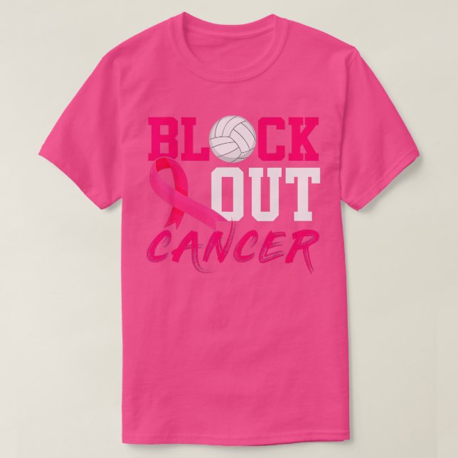 Camiseta Cancer de vôlei "Bloco de Sensibilização" (Frente do Design)