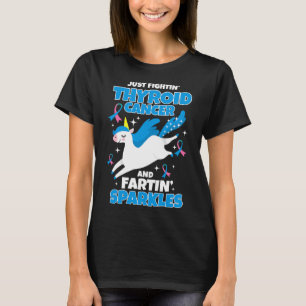 Camiseta Cancer Divertido Unicórnio Fazendo Faíscas