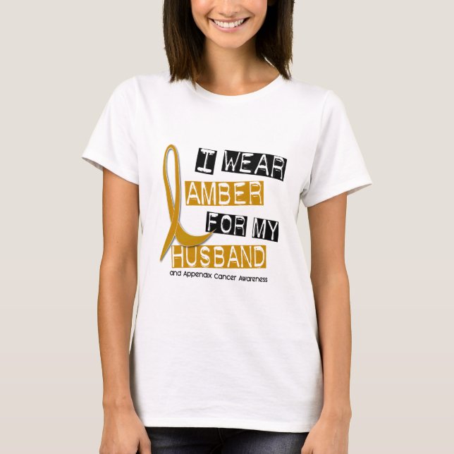 Camiseta CANCER do APÊNDICE eu visto o âmbar para meu (Frente)