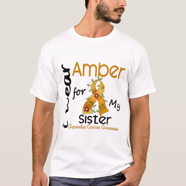 Camiseta Cancer do apêndice eu visto o âmbar para minha (Frente)