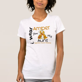 Camiseta Cancer do apêndice eu visto o âmbar para minha tia
