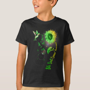 Camiseta Câncer do Ducto Biliar Beija-flor Girassol