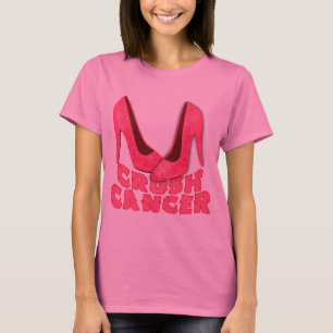 Camiseta Cancer do esmagamento com estiletes