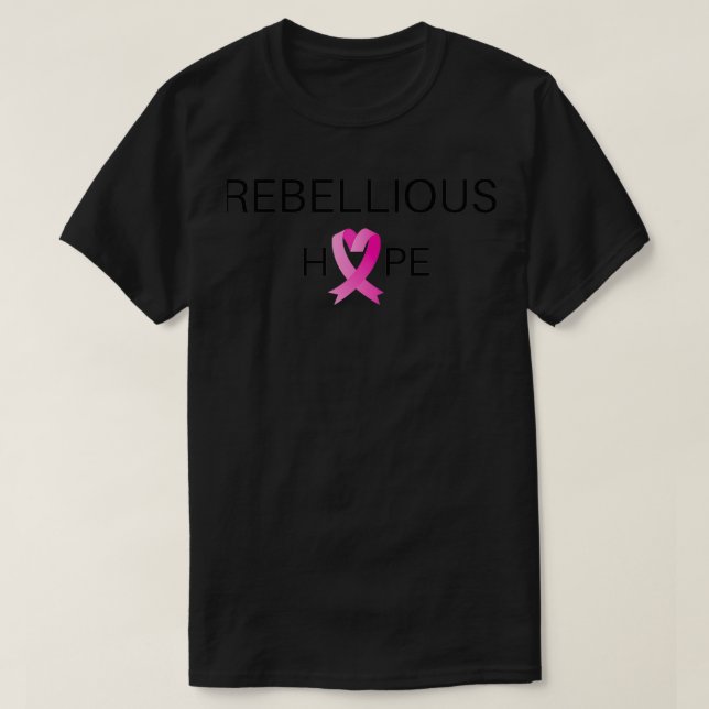 Camiseta Cancer do intestino da Esperança rebelde (Frente do Design)