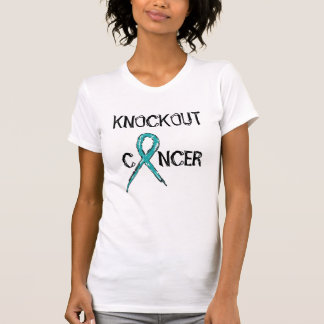 Camiseta Cancer do KO da mulher - ovariano - camisola de