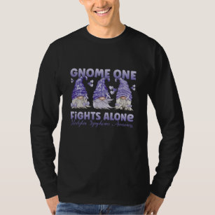 Camiseta Cancer do Linfoma Hodgkin Violet Ribbon Gnomo