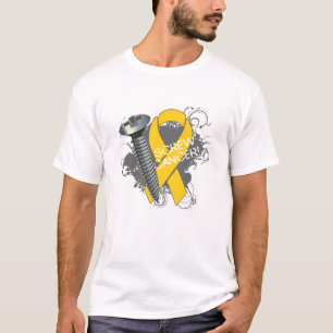 Camiseta Cancer do parafuso - cancer da infância do Grunge