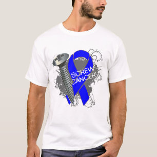 Camiseta Cancer do parafuso - cancro do cólon do Grunge