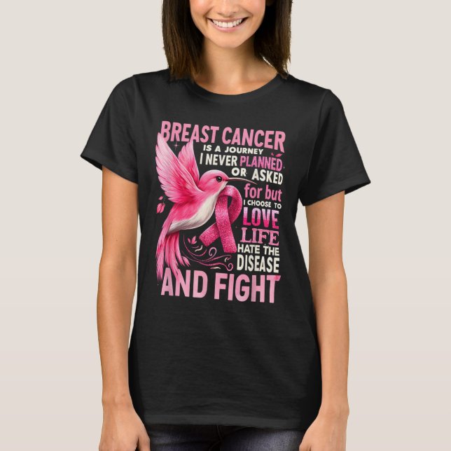 Camiseta Cancer É Uma Viagem Que Eu Nunca Planejei Cancer D (Frente)