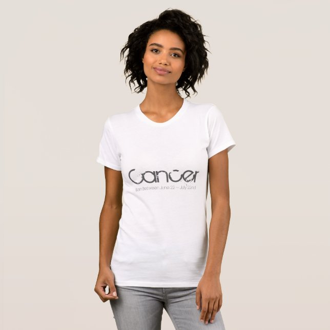 Camiseta cancer em branco (Frente Completa)
