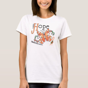 Camiseta Cancer Endometrial da borboleta do vitral
