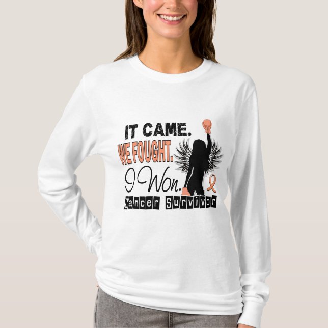 Camiseta Cancer Endometrial do sobrevivente 22 (Frente)