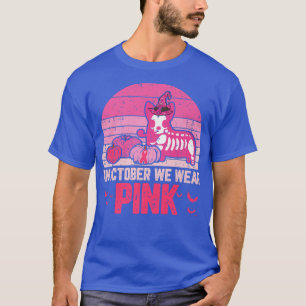 Camiseta Cancer Engraçado Corgi Em Outubro Vestimos Rosa