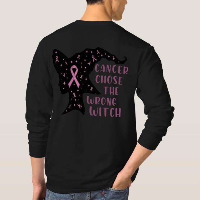 Camiseta Cancer escolheu a bruxa errada (Verso)