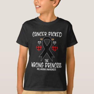Camiseta Cancer Escolheu A Princesa Errada Melanoma Awarene