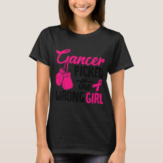 Camiseta Cancer Escolheu O Cancer De Mama Da Menina Errada