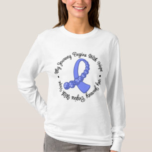 Camiseta Cancer Esofágico Minha Viagem Começa Com Esperan