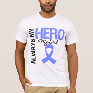 Camiseta Cancer Esofágico Sempre Meu Herói Meu Pai