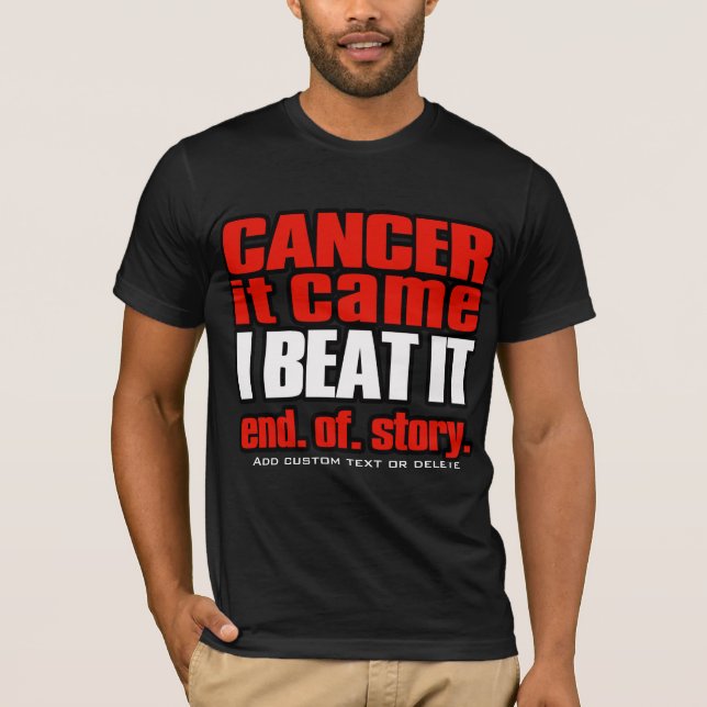 Camiseta Cancer. Eu Ganhei Cancer. Sem cancer. (Frente)