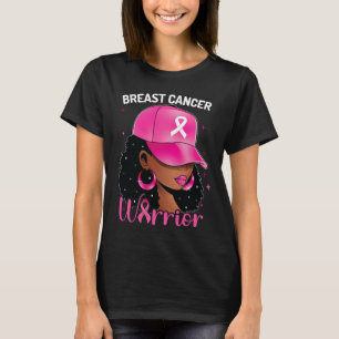 Camiseta Cancer Guerreira Negra Cancer Mama Consciência