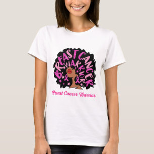 Camiseta Cancer Guerreira Rainha Negra Mulher Negra Ocupada