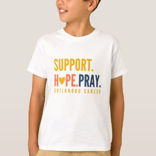 Camiseta cancer infantil dá apoio à esperança rezar Criança