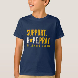 Camiseta cancer infantil dá apoio à esperança rezar Criança