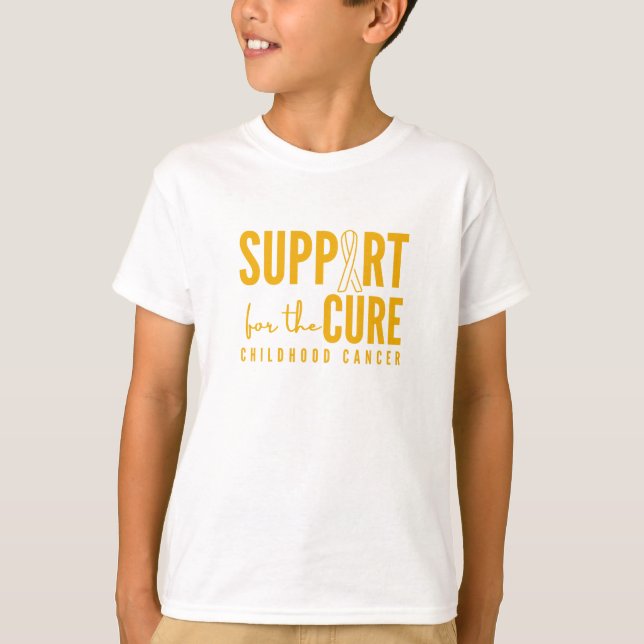 Camiseta cancer infantil para a cura Crianças T-Shirt (Frente)