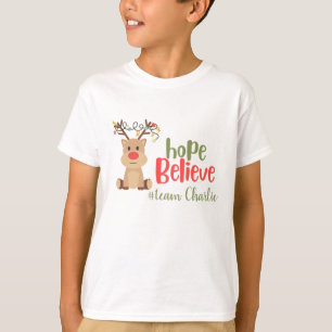 Camiseta cancer infantil. T-Shirt para Crianças de Natal Pe