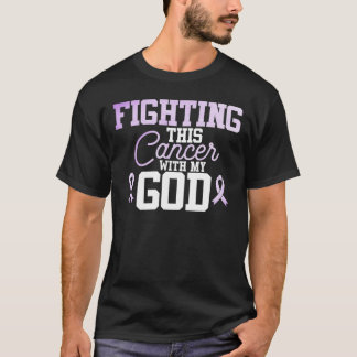 Camiseta Cancer - Lutando contra este cancer com meu Deus