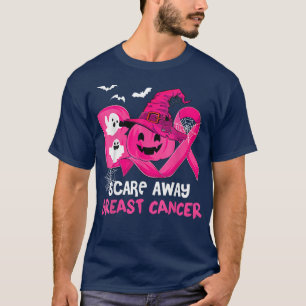 Camiseta Cancer Mama Boo Assusta Longe Friso Rosa Friso Fel