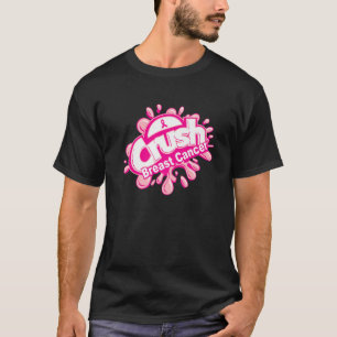 Camiseta Cancer Mama Consciência Esmagamento Cancer Mama R