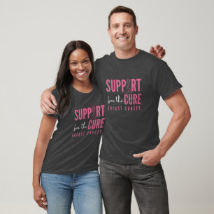 Camiseta cancer mamário. apoio à cura.