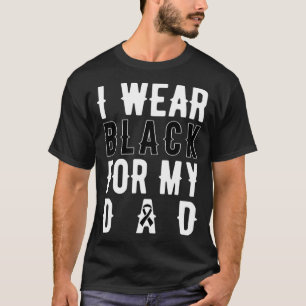 Camiseta Cancer Melanoma Pai Cancer Preto Fita com Reconhec