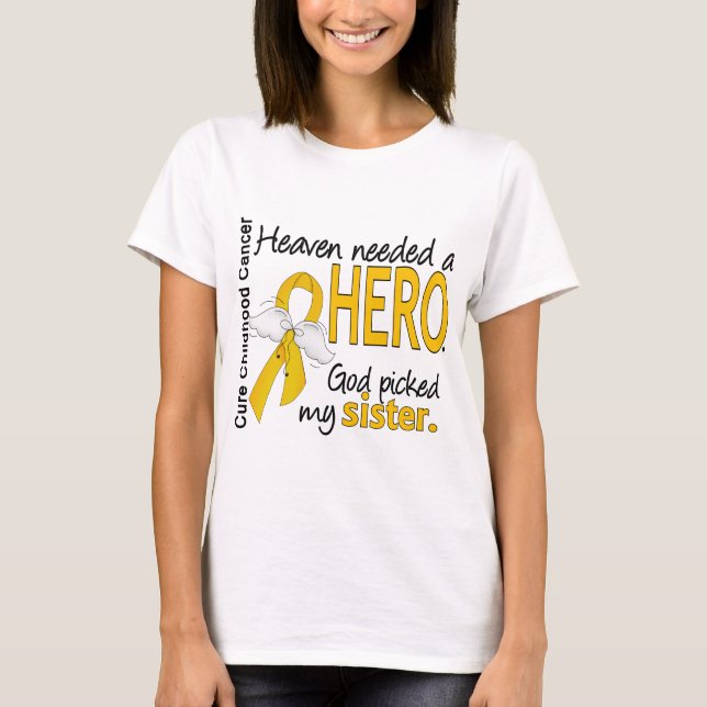 Camiseta Cancer necessário da infância da irmã do herói do (Frente)