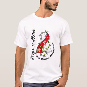 Camiseta Cancer oral das matérias da esperança da fita 4 