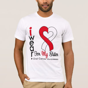 Camiseta Cancer oral eu visto a fita para minha irmã