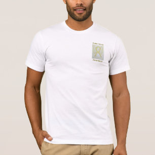 Camiseta Cancer Ósseo Conscientização Fita Amarela Teto