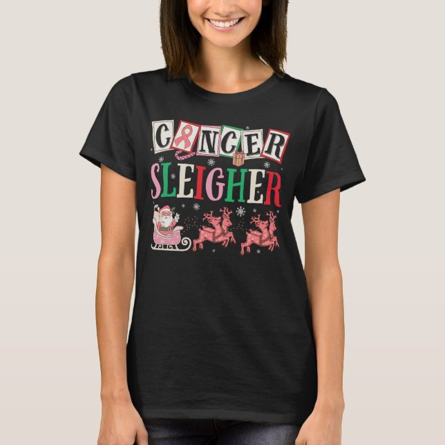 Camiseta Cancer Papais noeis de Natal mais elegantes Cancer (Frente)