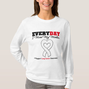 Camiseta Câncer pulmonar cada dia mim senhorita Meu Mãe