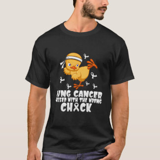 Camiseta Cancer Pulmonar Mensado Com O Pintinho Errado