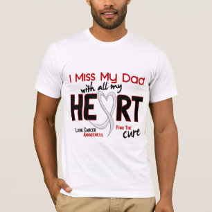 Camiseta Câncer pulmonar mim senhorita Meu Pai