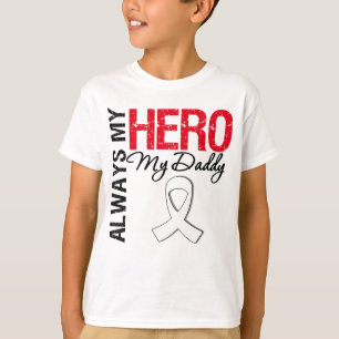 Camiseta Câncer pulmonar - sempre meu herói meu pai