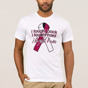 Camiseta Cancer que de garganta eu lutei para trás e ganhe